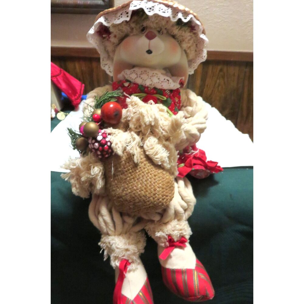 Vintage House of Lloyd Christmas Shelf Sitter Rabbit Flossie